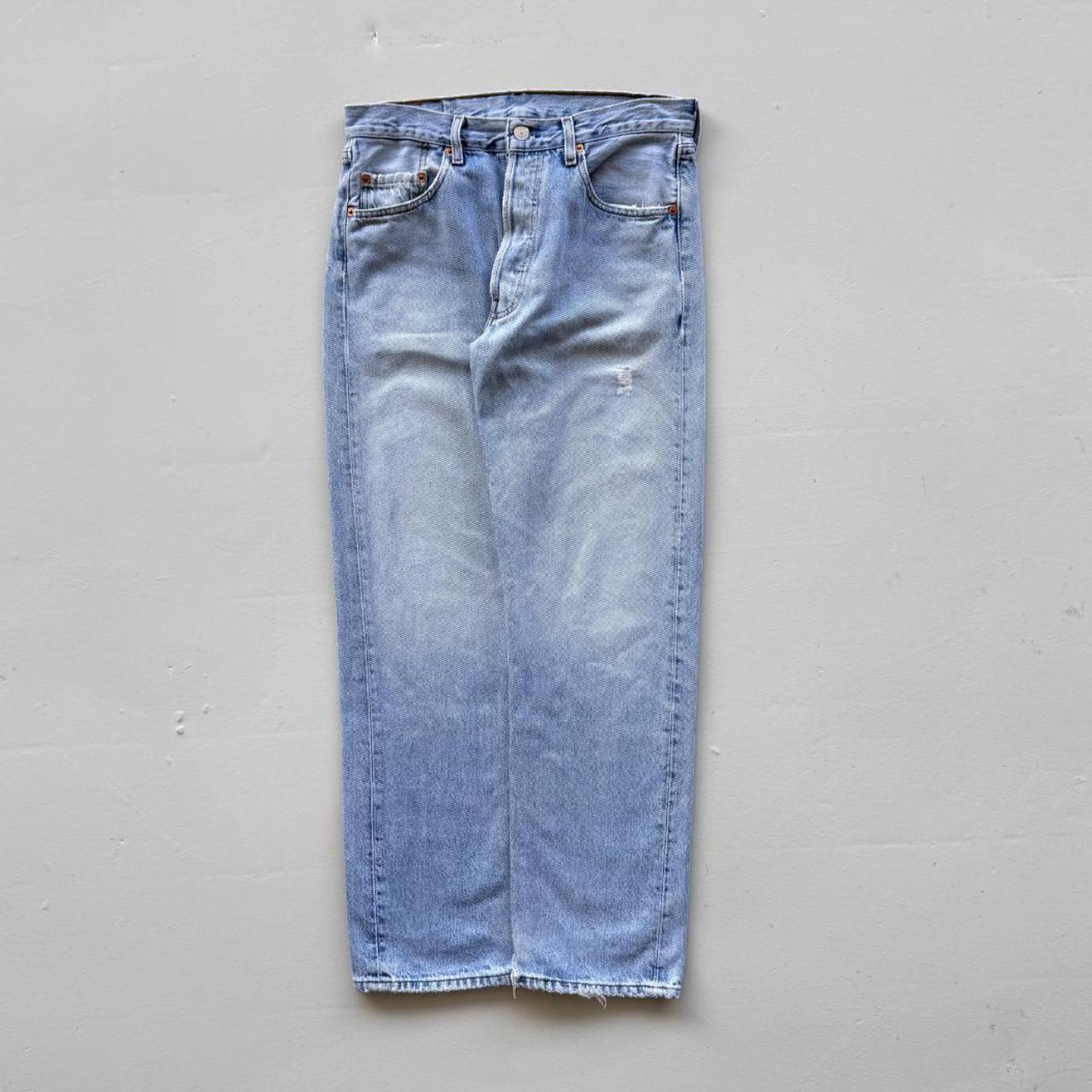 Light Blue Levi's 501 Denim Straight Leg 90's Vintage Jeans - 31” x 28”