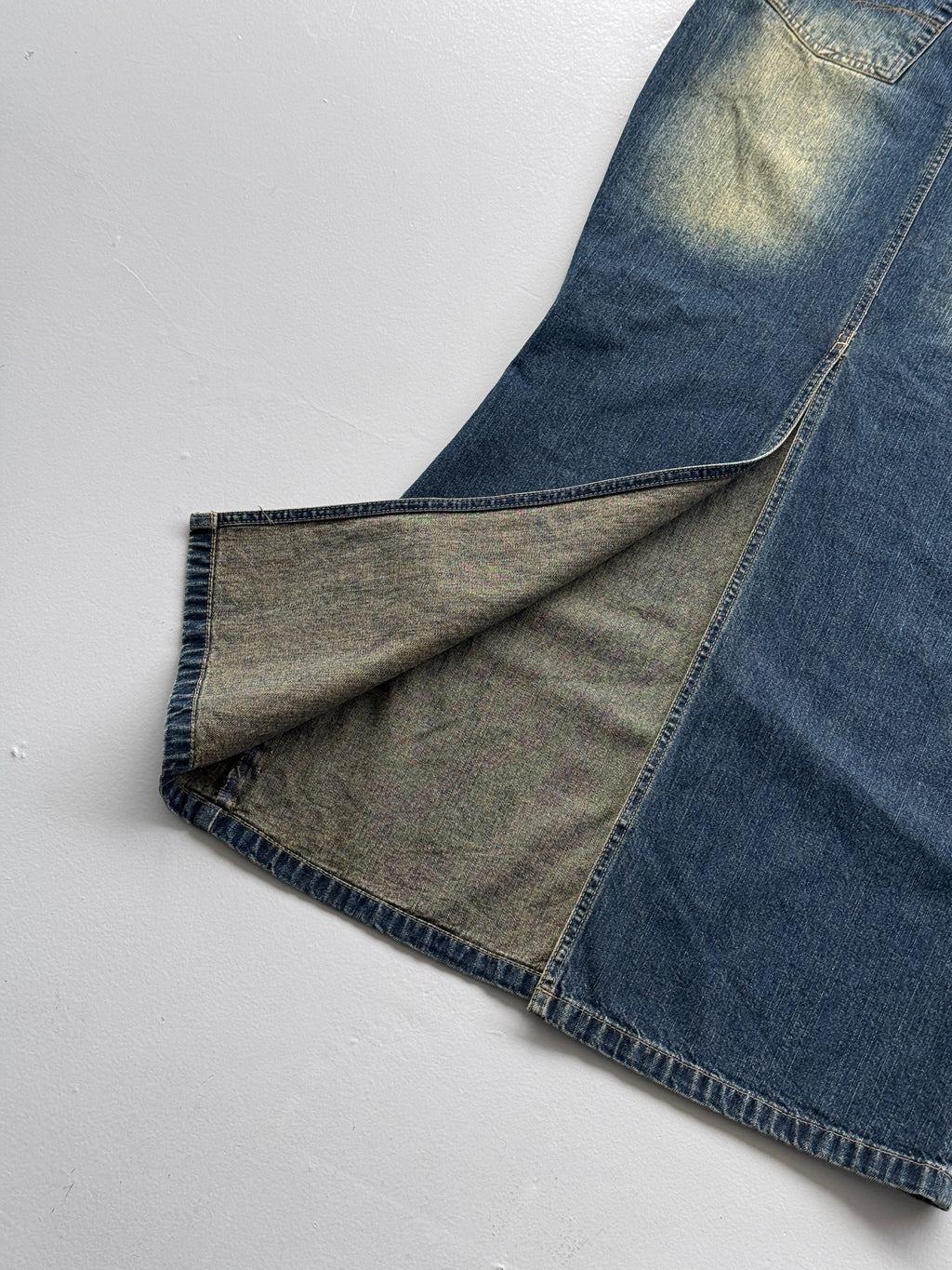 Mid Blue Jeanology 00's Vintage Y2K Faded Maxi Skirt - Size 4