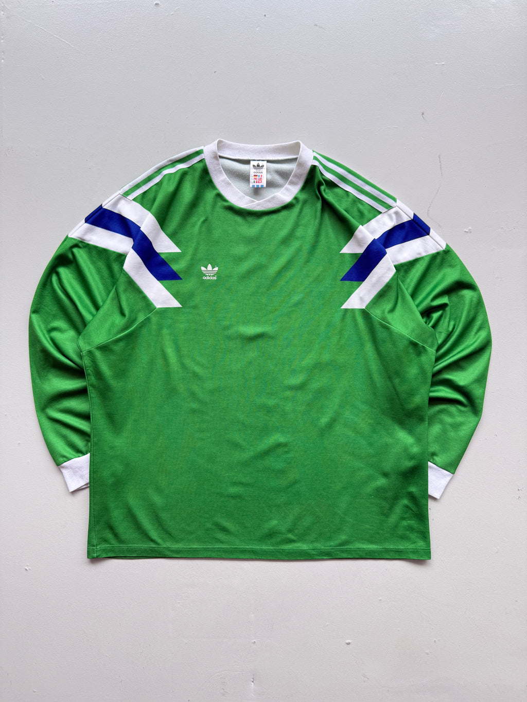 Adidas Blank 80's/Early 90's Vintage Long Sleeve Football Shirt - XL