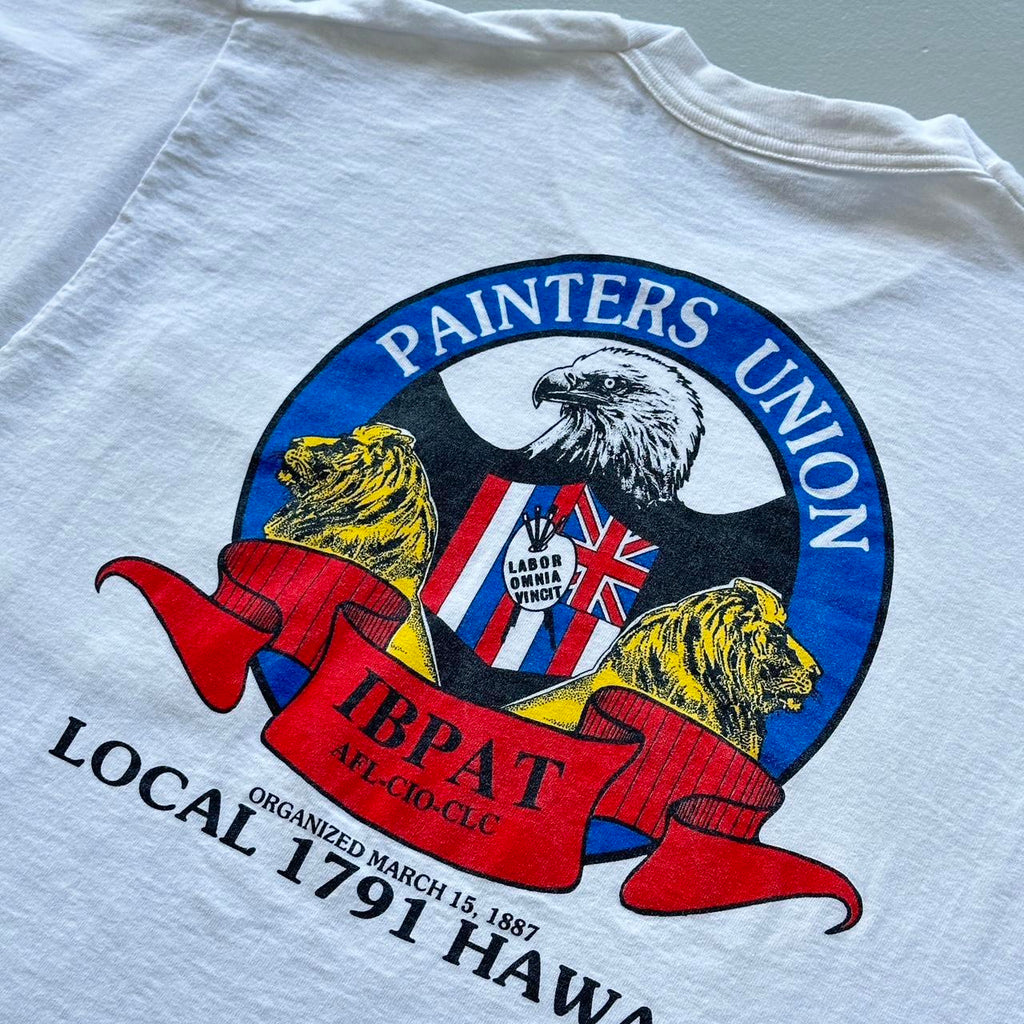White Hawaii Painters Union Vintage 90’s T-shirt - Large