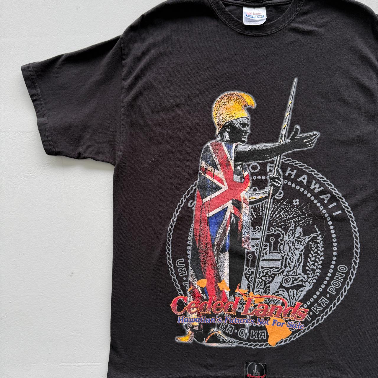 Black Hawaiin Land Not For Sale Vintage 00s T-shirt - Large