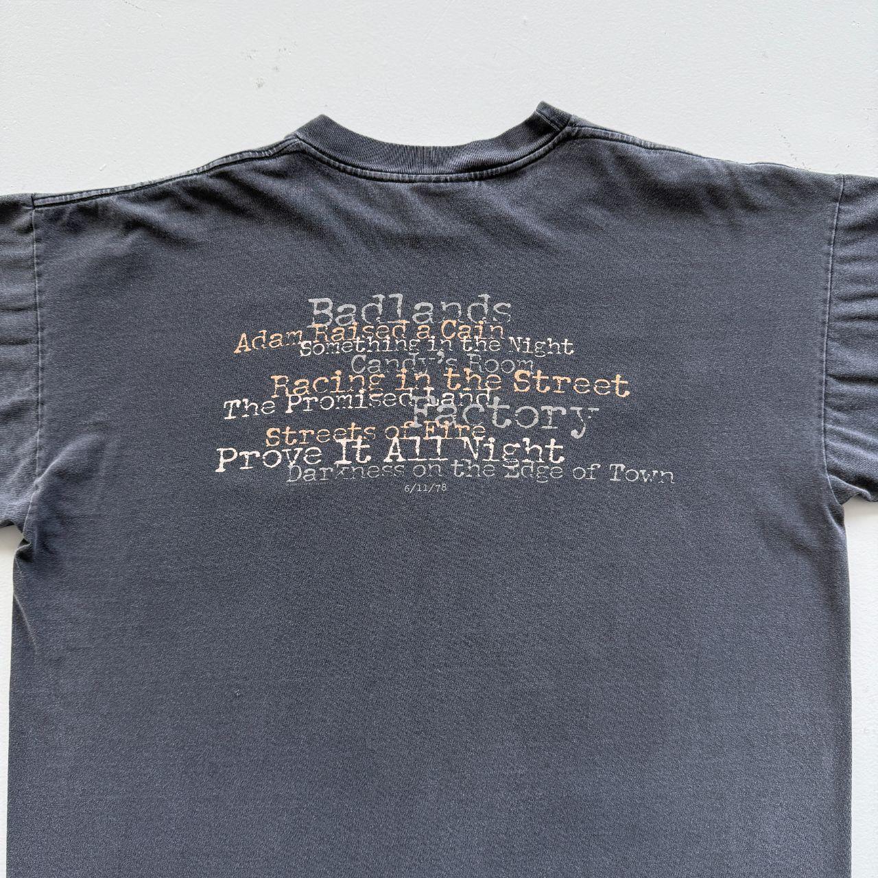 Black Bruce Springsteen Darkness on the Edge of Town 90s Vintage Graphic T-Shirt - XL