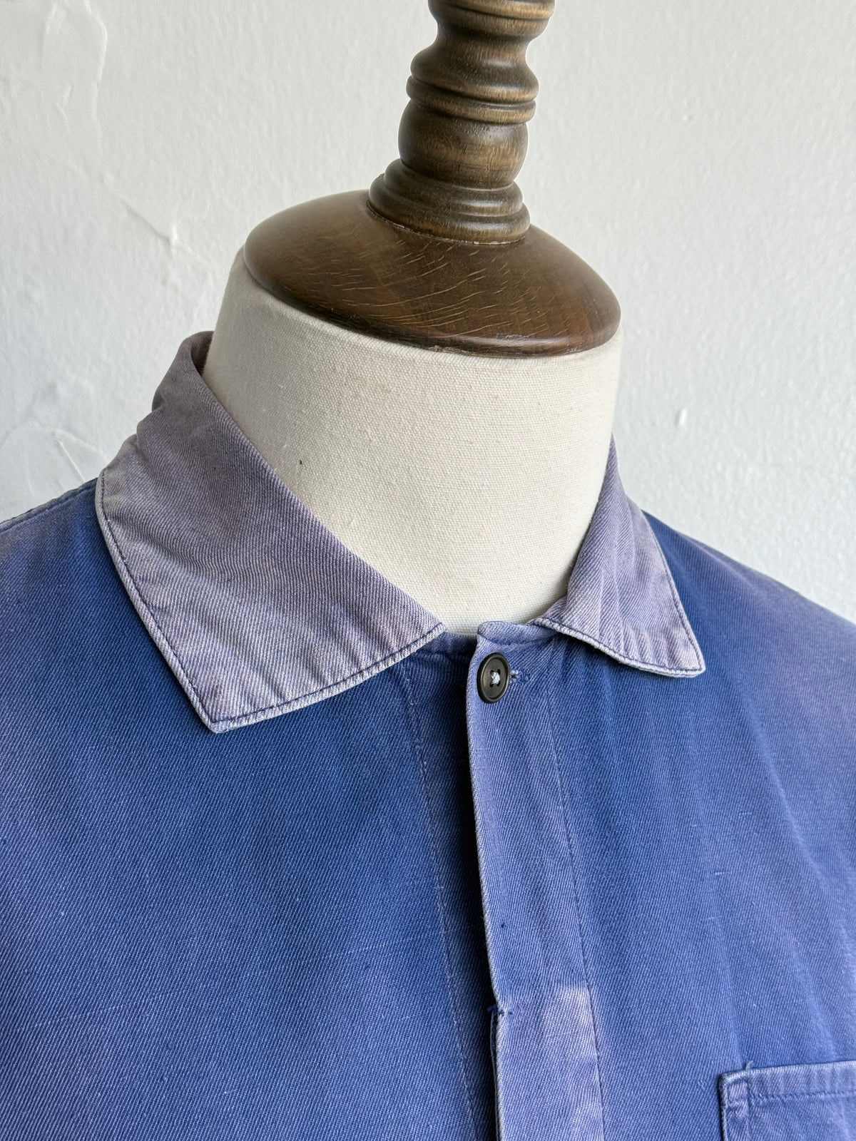Faded Blue 1950/60's French Vintage Workwear Chore Jacket CH481 - Small