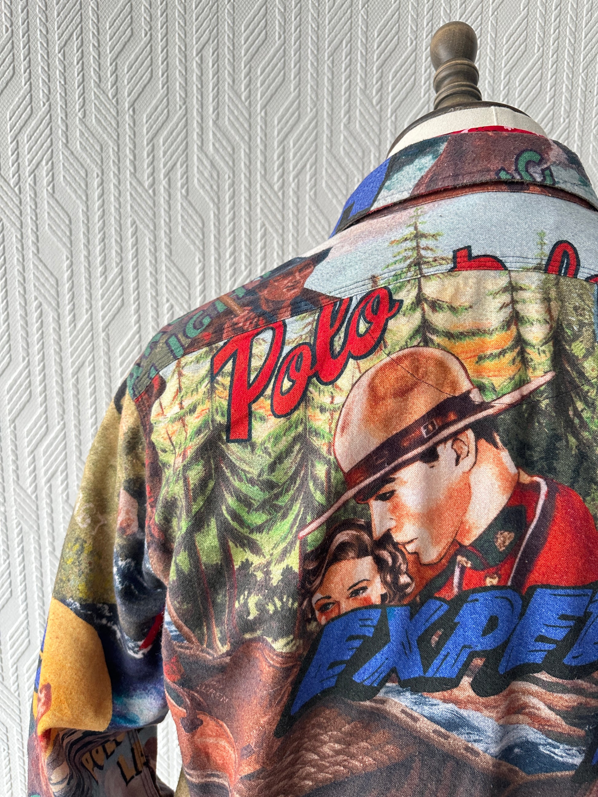 Ralph Lauren Polo Country Expedition All Over Print Graphic Shirt - Large