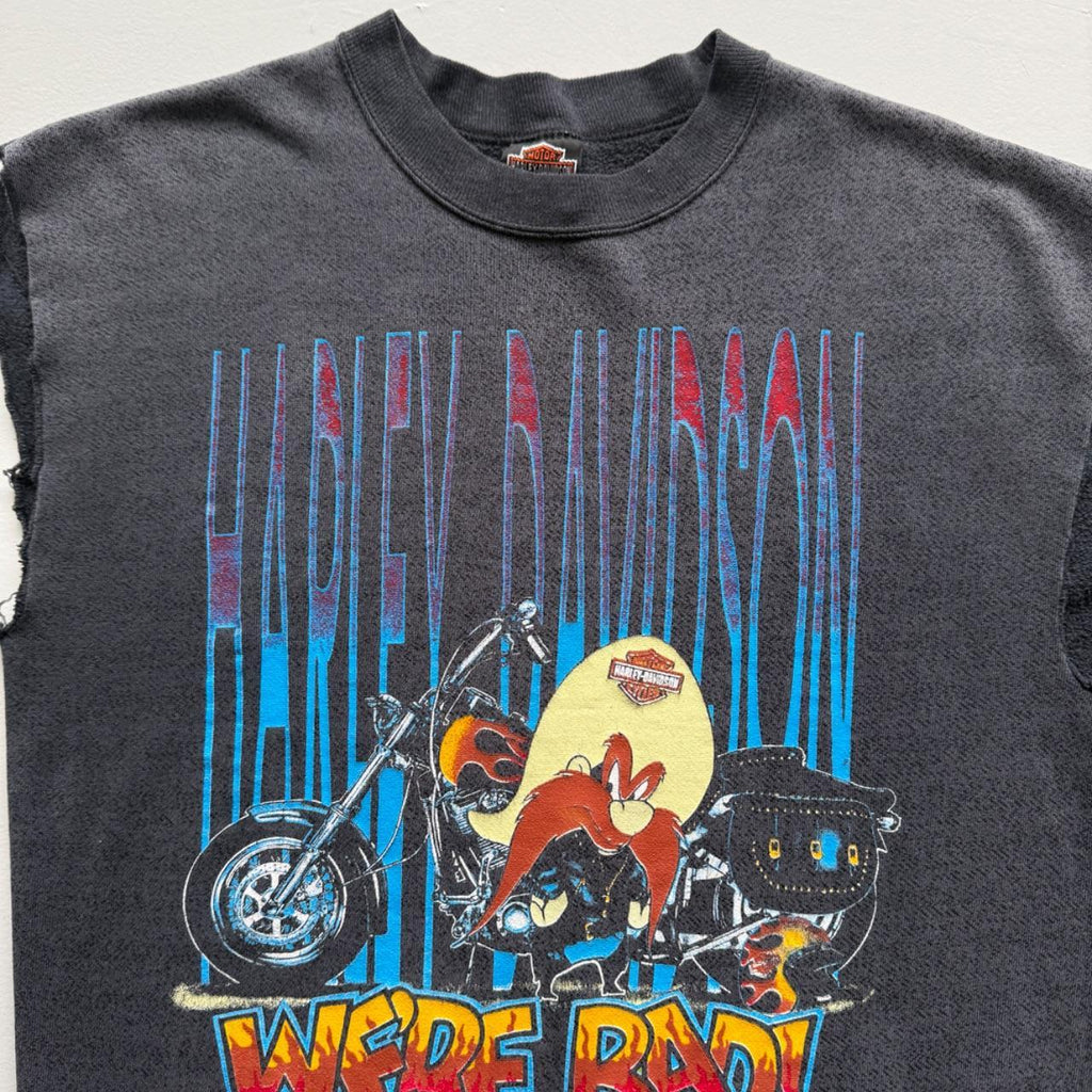 Blue Harley Davidson 90s Vintage Graphic Sweater Vest - Medium