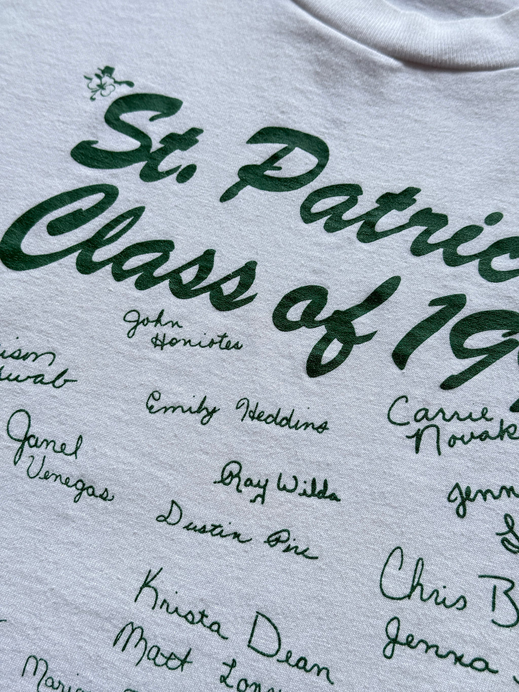 White Saint Patricks 90's Vintage Single Stitch Graphic T-Shirt - Small
