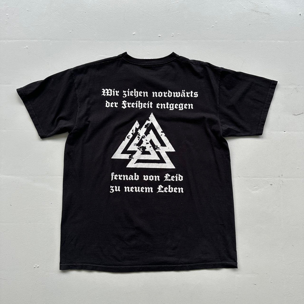 Black Gothic Black Metal SKJALDAK 00s Vintage Graphic T-Shirt - Large