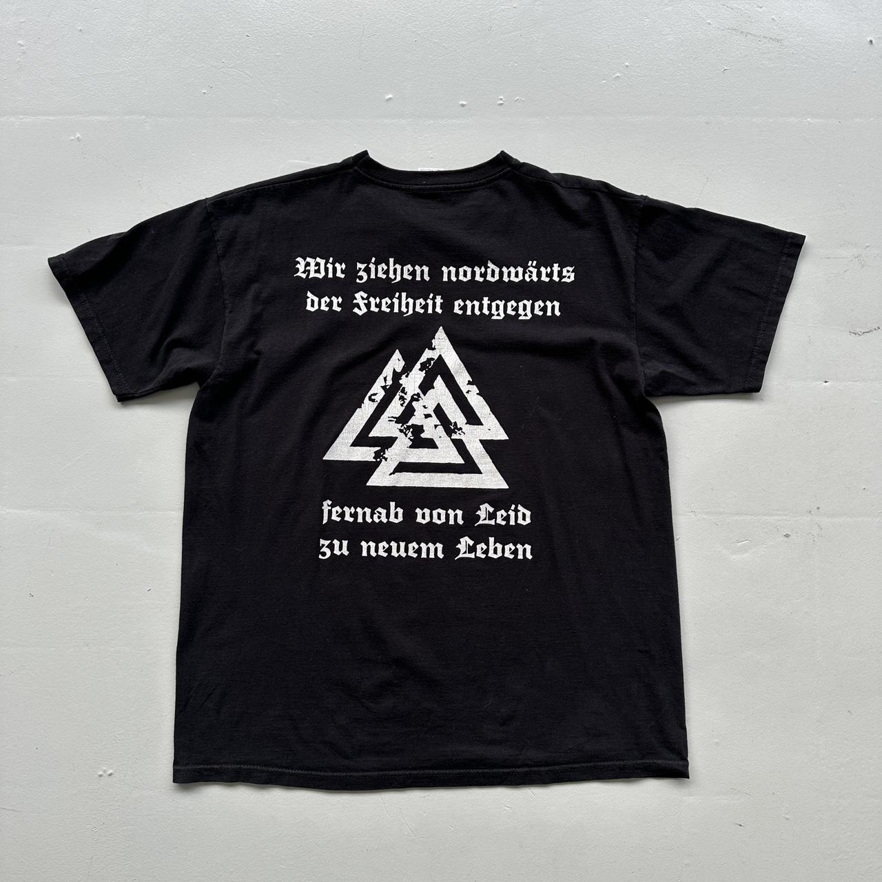 Black Gothic Black Metal SKJALDAK 00s Vintage Graphic T-Shirt - Large