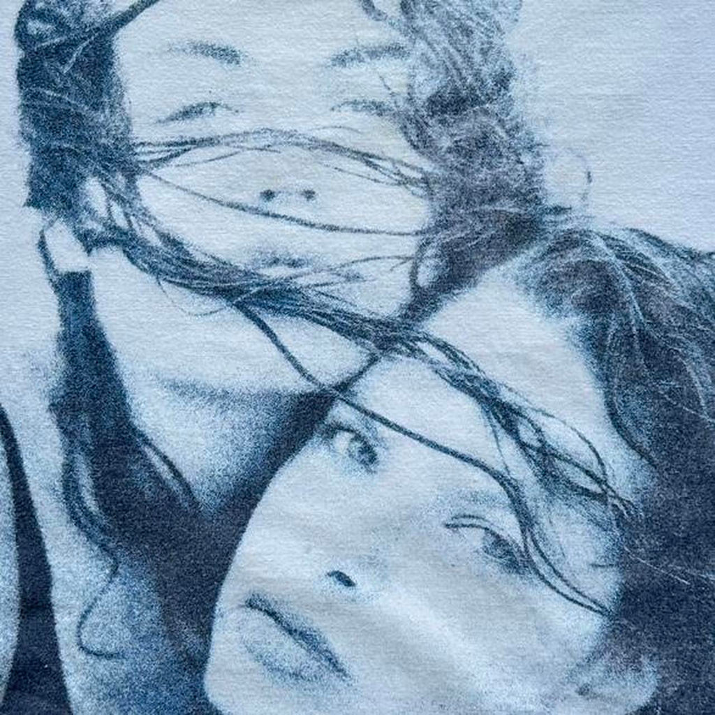 White Blue Romantic 00's Vintage T-shirt - Large