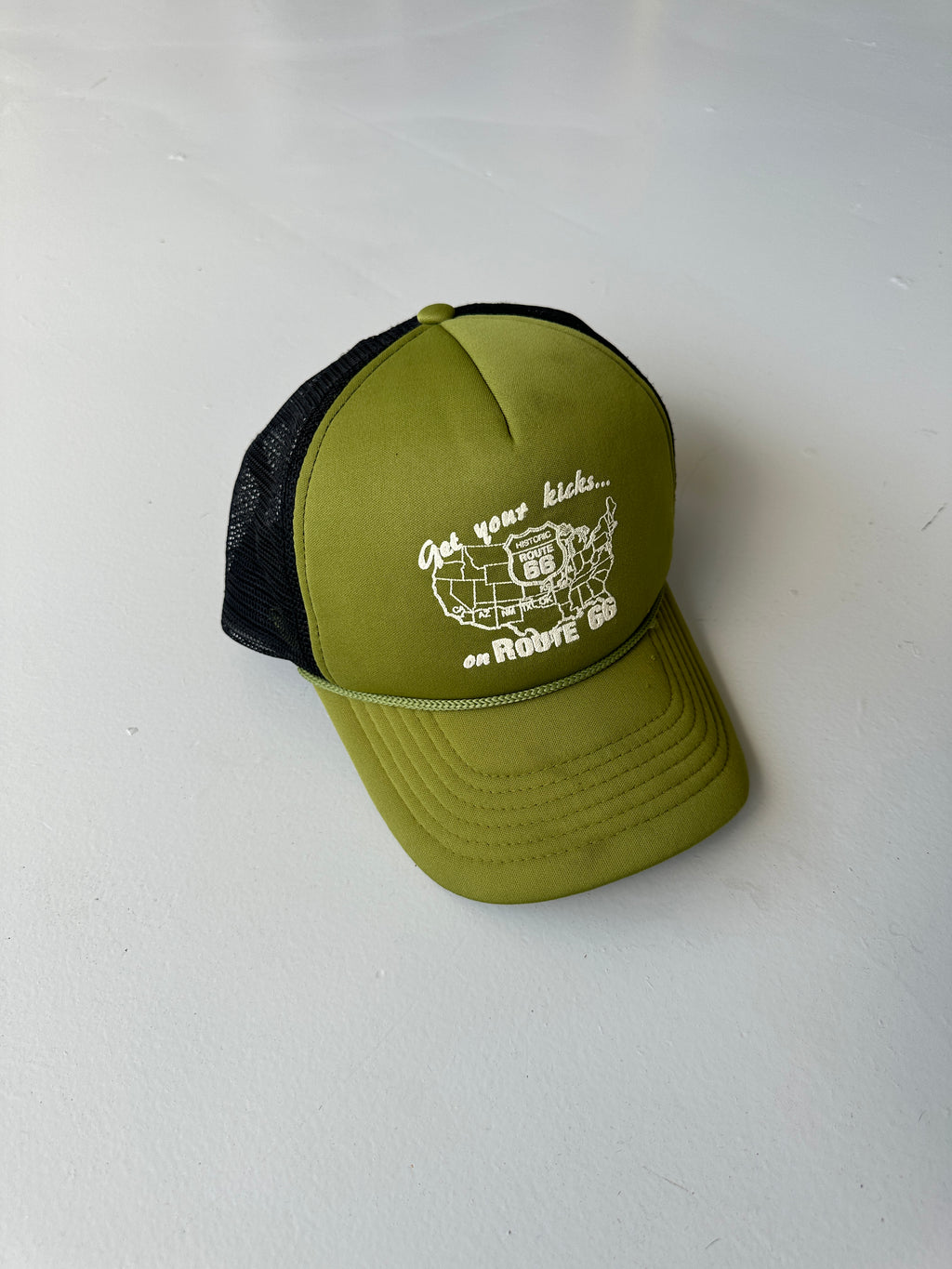 Historic Route 66 Get Your Kicks Vintage Foam & Mesh 90's Trucker Cap