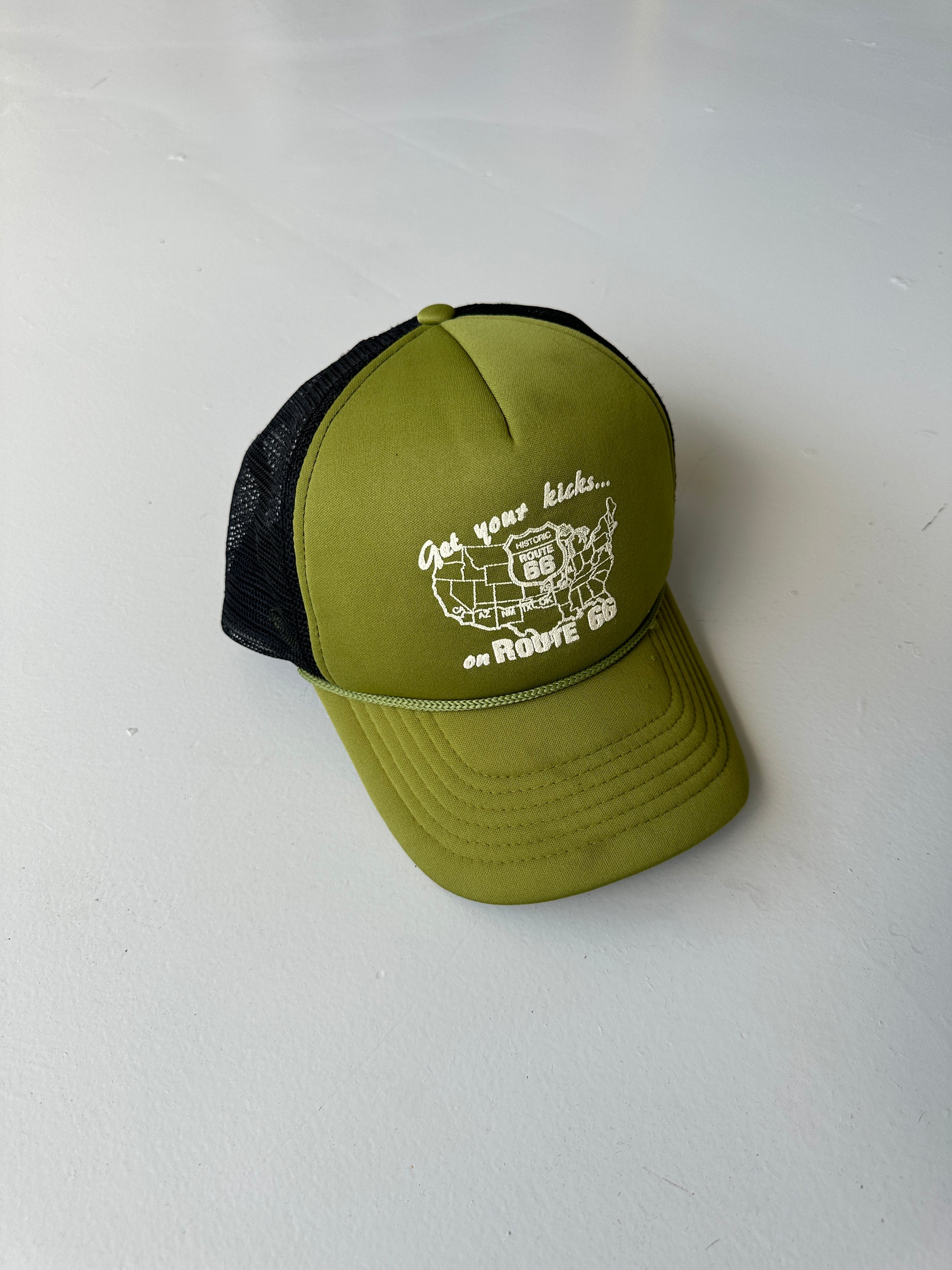 Historic Route 66 Get Your Kicks Vintage Foam & Mesh 90's Trucker Cap