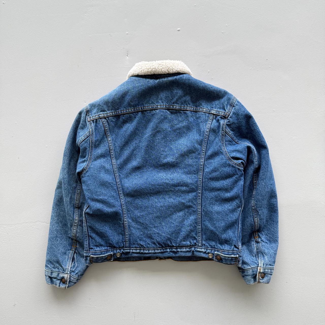 Vintage Levi's Denim Sherpa 80's Lined Jacket - Large