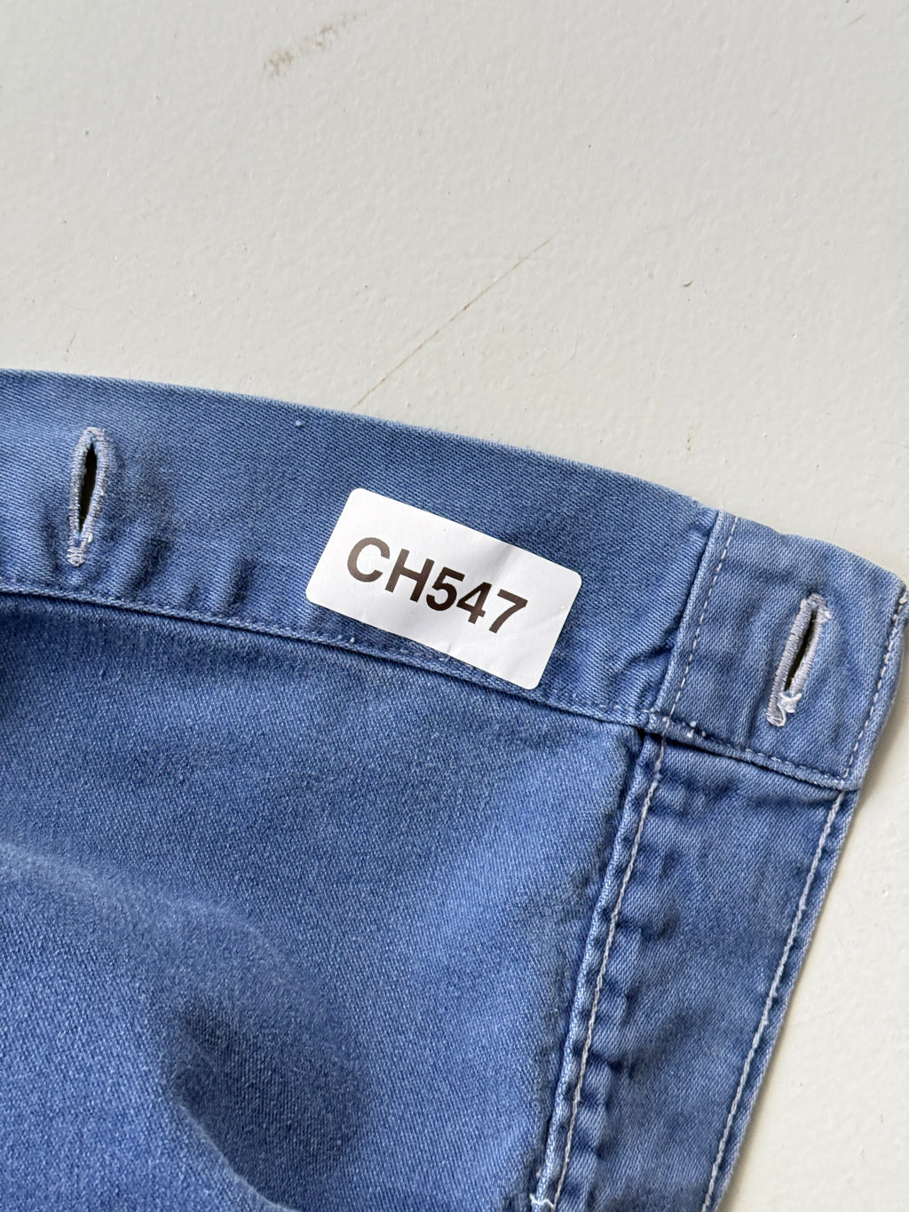 Blue French 1970's Vintage Workwear Chore Jacket CH547 - Large