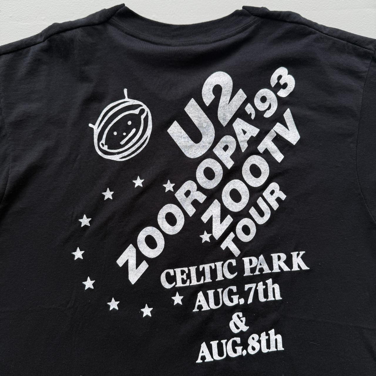 Black 1993 Rare U2 Zooropa Vintage 90's Band T-shirt - Large