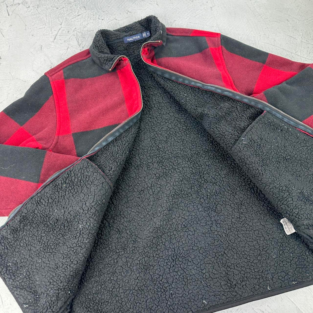 Nautica Buffalo Plaid 00s vintage Fleece - Medium
