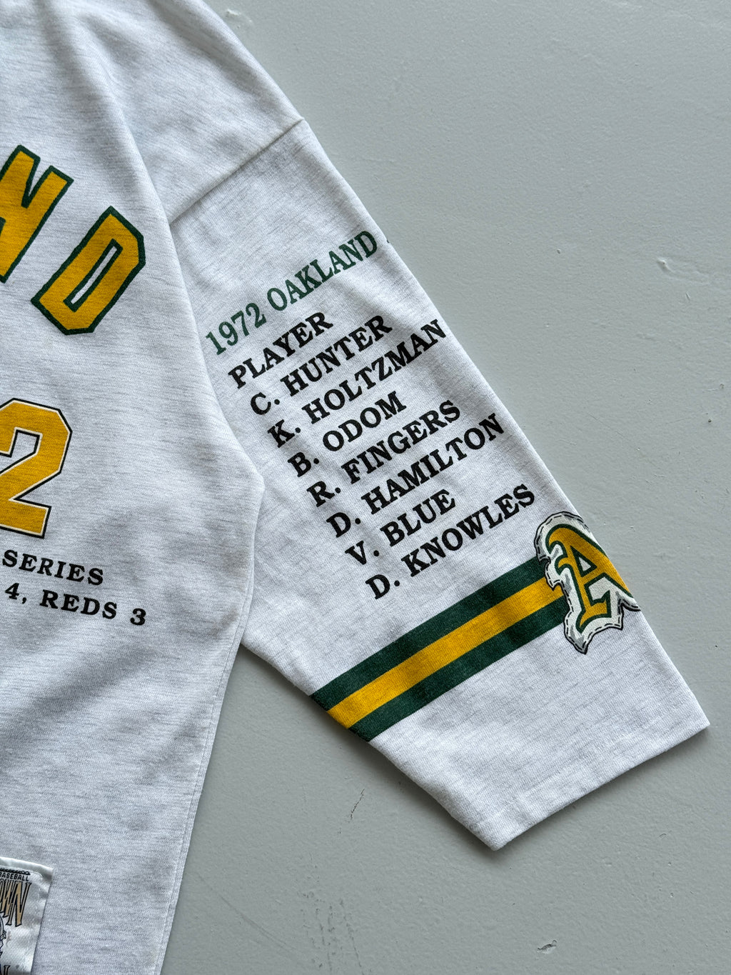 Oakland Athletics 1972 World Champions 90's Vintage Single Stitch Graphic T-Shir