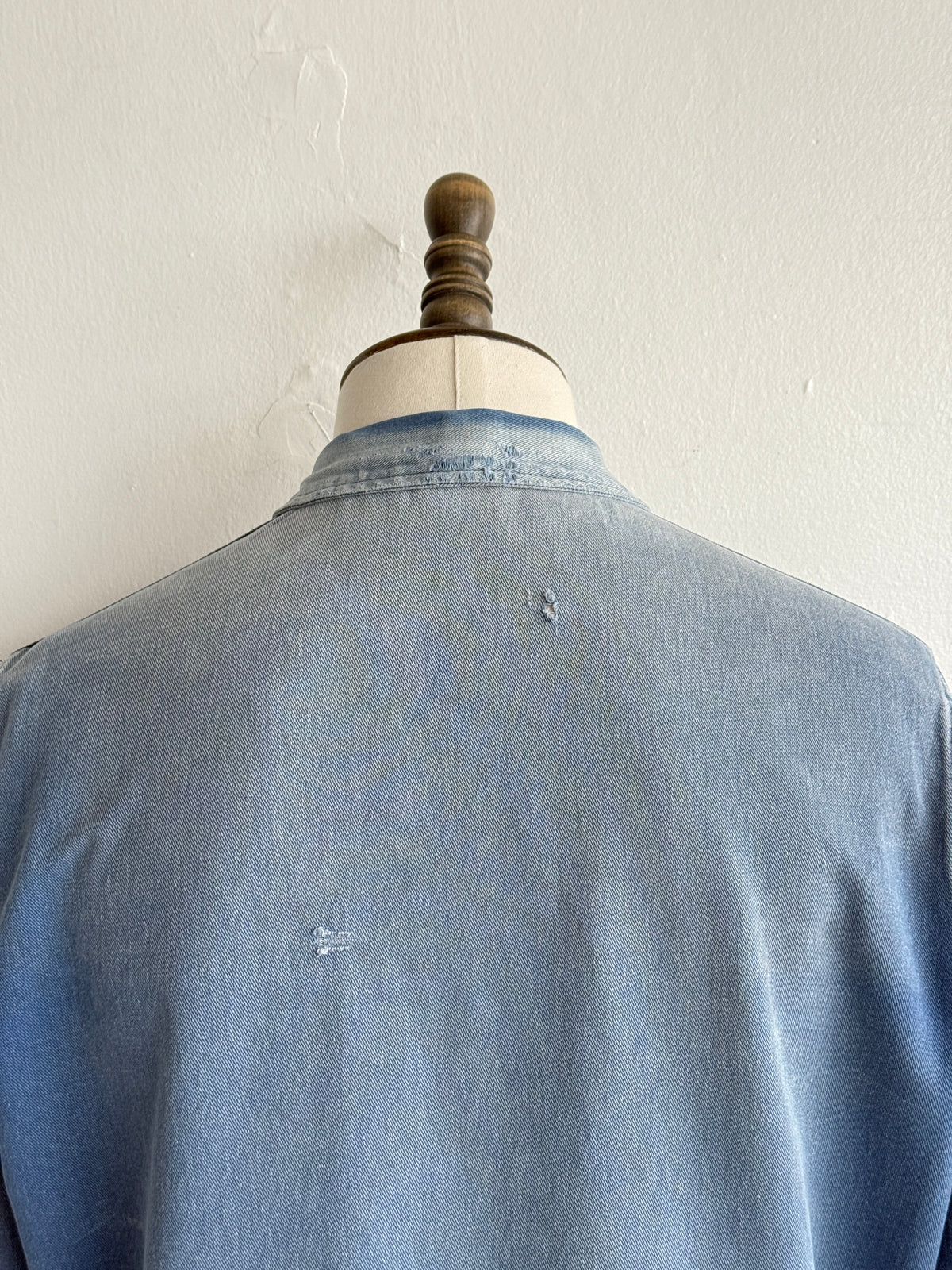 Thrashed Blue French 1960's Vintage Workwear Chore Jacket CH541 - Small