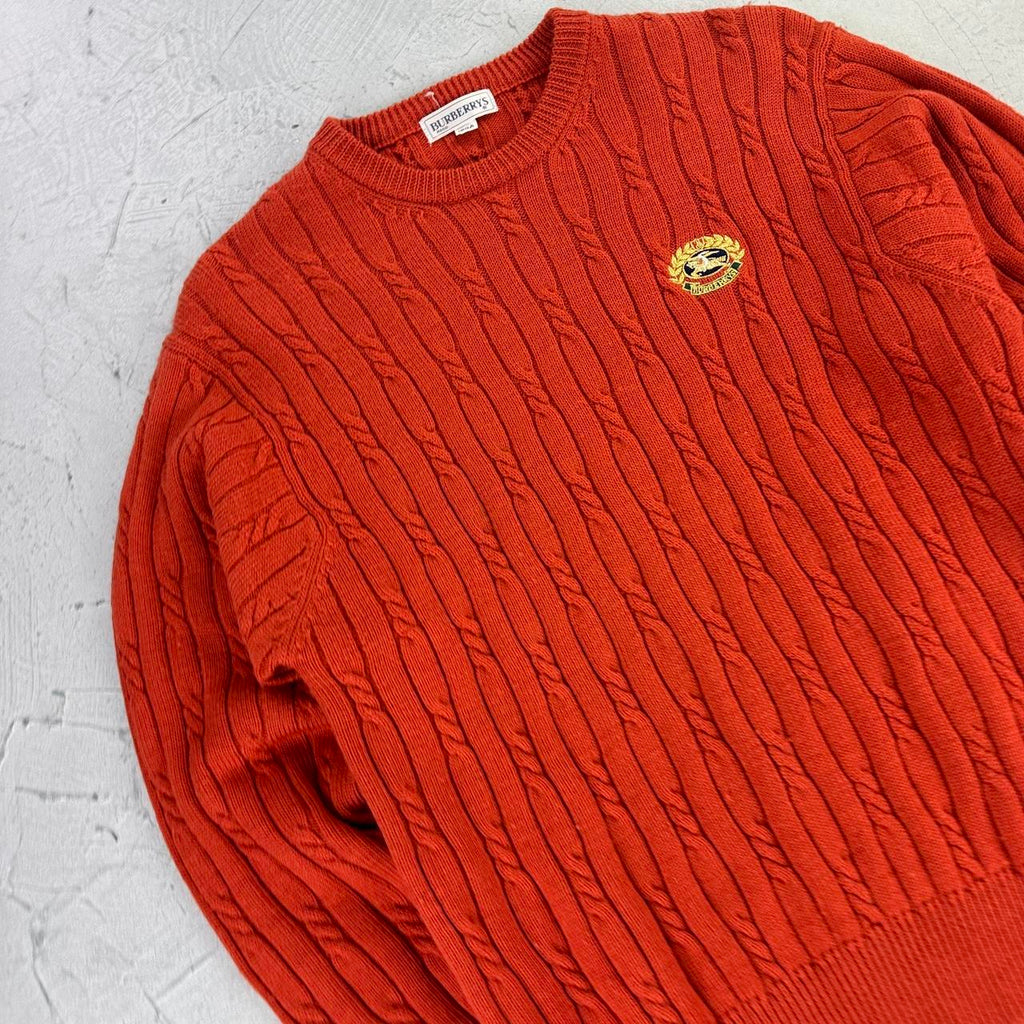 Vintage Orange Burberrys 90's Sweatshirt - Small