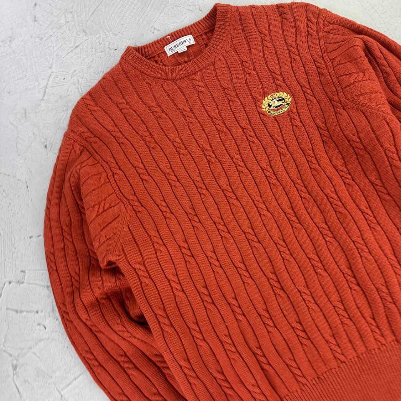 Vintage Orange Burberrys 90's Sweatshirt - Small