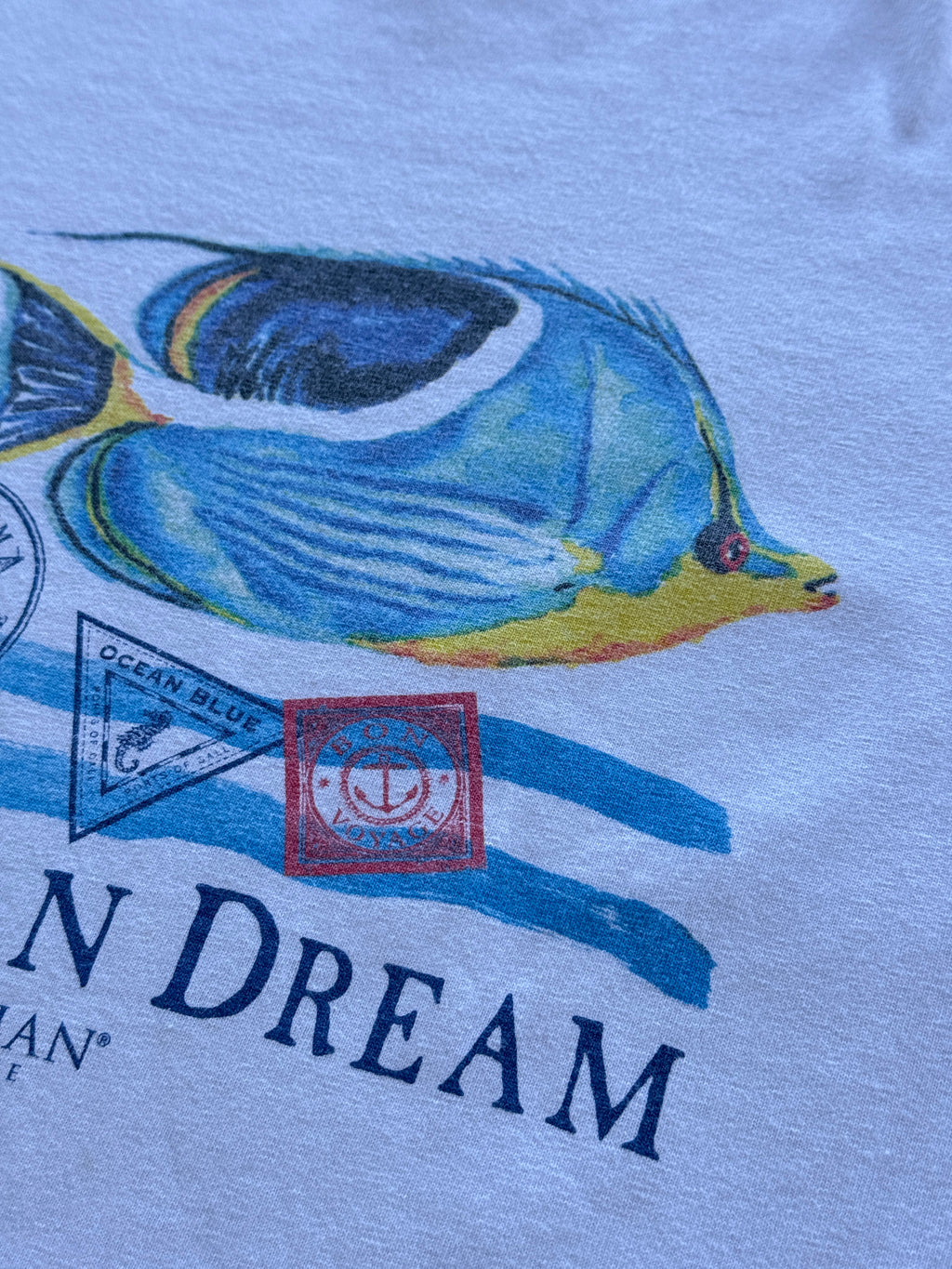 White Norwegian Cruise Line Dream 90's Vintage Graphic T-Shirt - XL