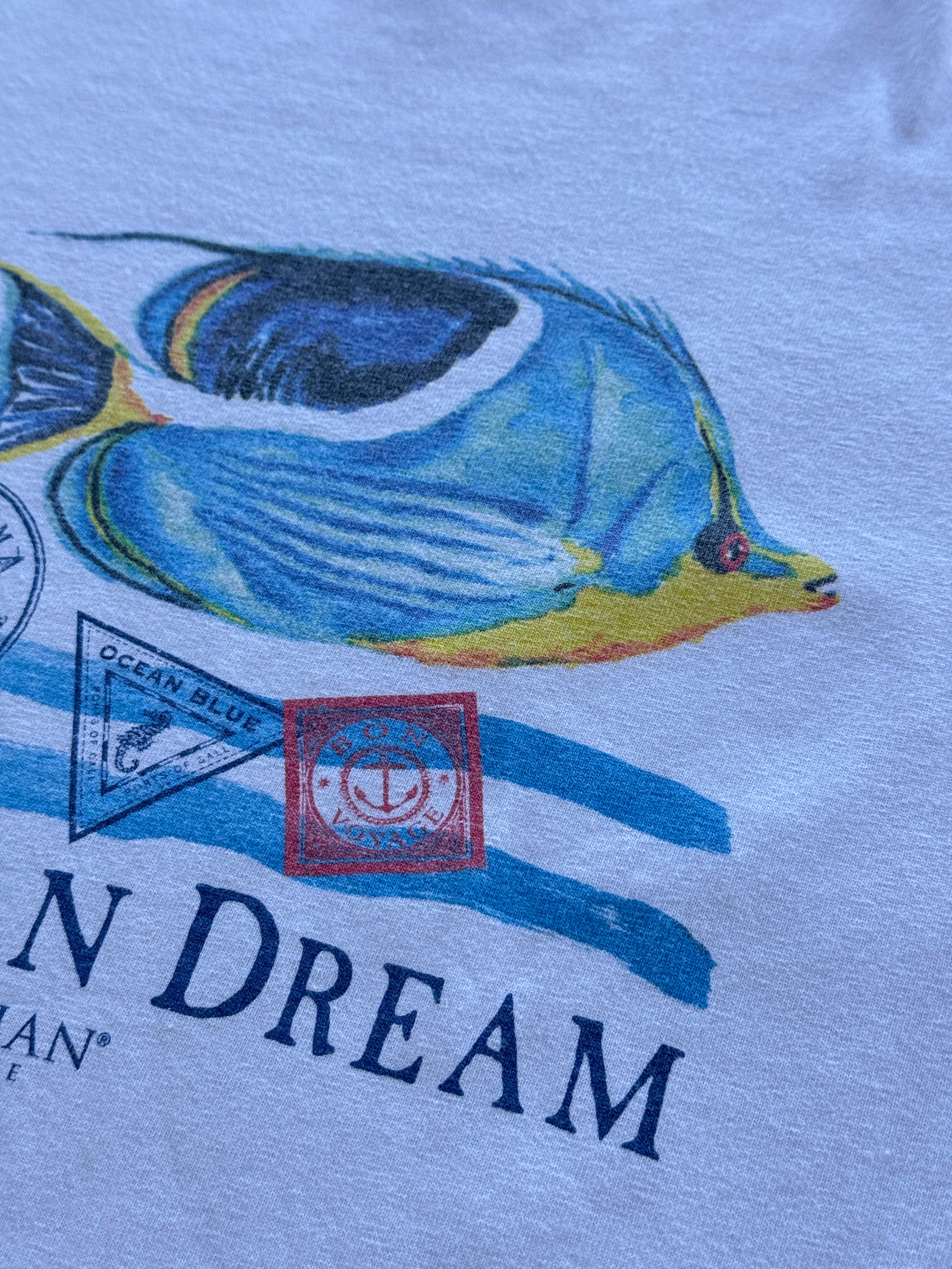 White Norwegian Cruise Line Dream 90's Vintage Graphic T-Shirt - XL