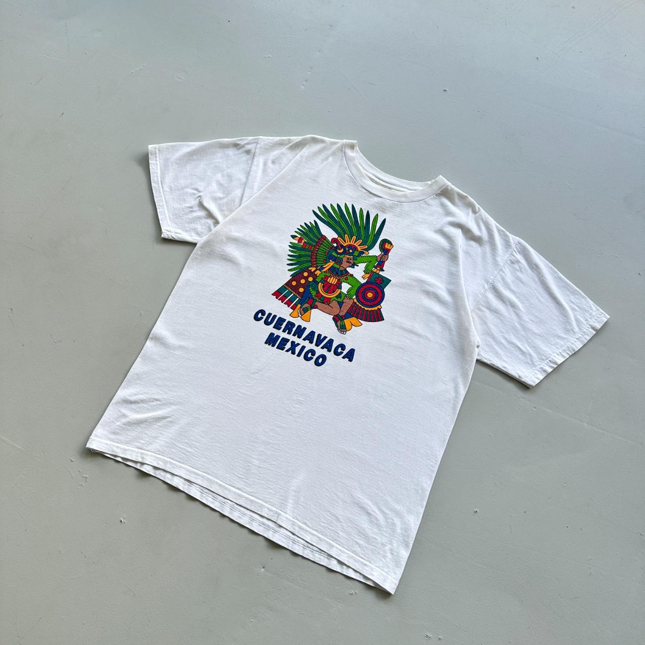 Mexico White 90s Vintage T-shirt - XL
