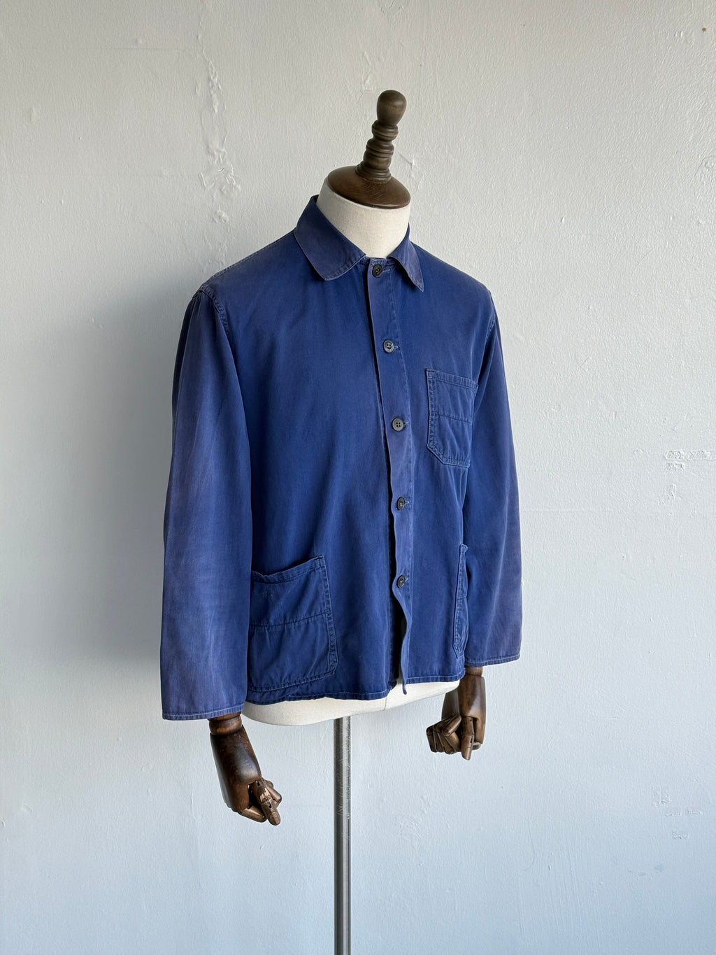 Blue French 1950s/60s Vintage Workwear Chore Jacket CH500 - XS