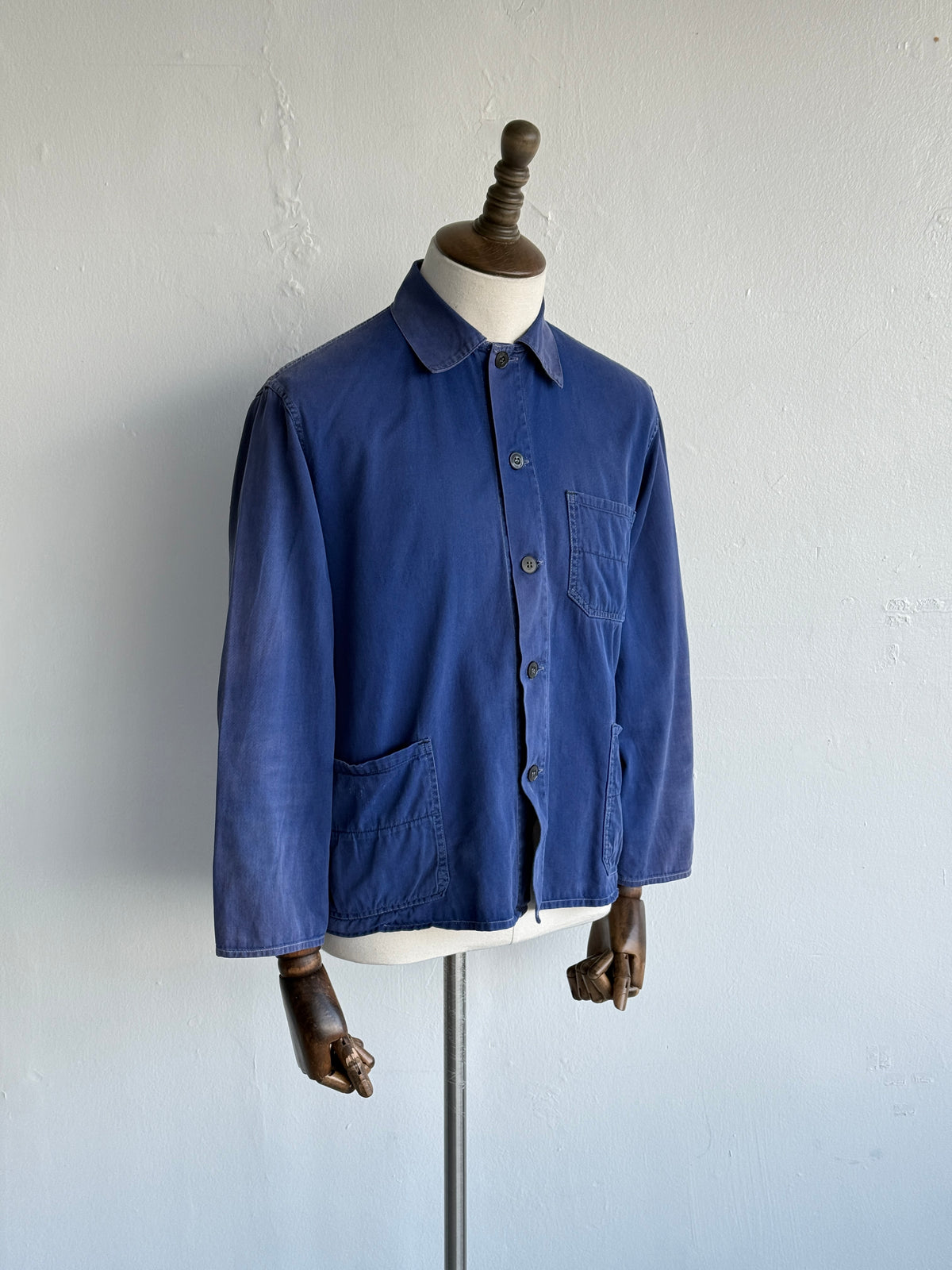 Blue French 1950s/60s Vintage Workwear Chore Jacket CH500 - XS