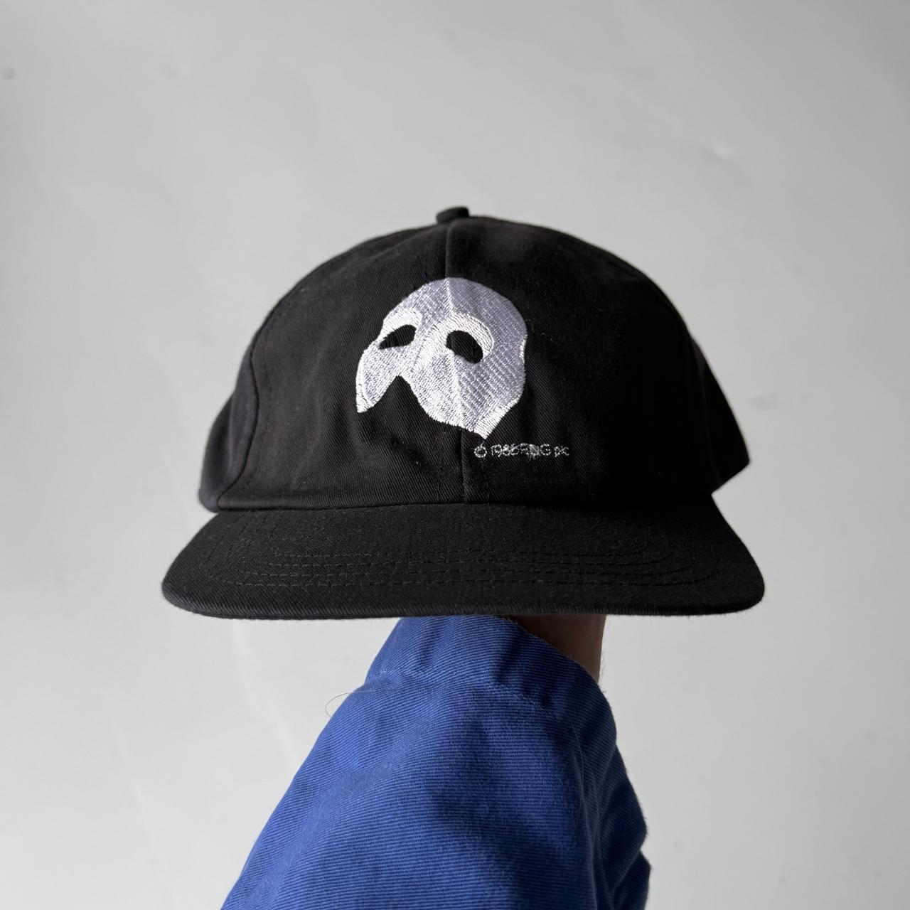 Black Phantom Of The Opera Vintage 80's Leather Strap Cap