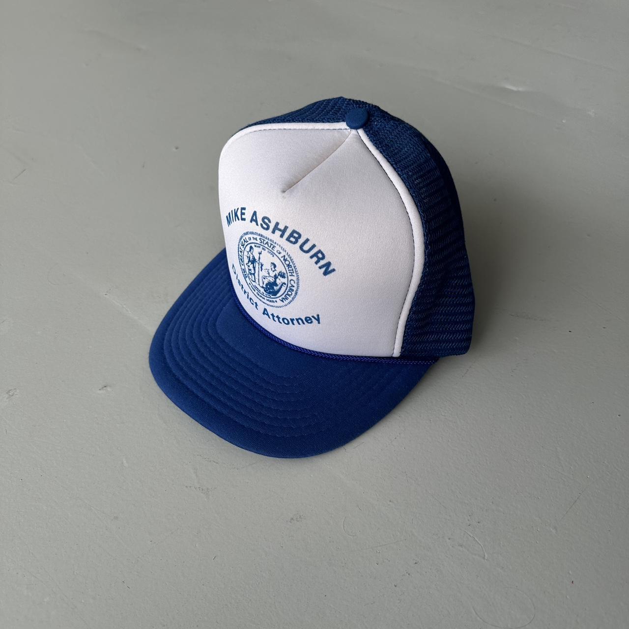 Blue / White District Attorney Mesh and Foam Trucker SnapBack Cap