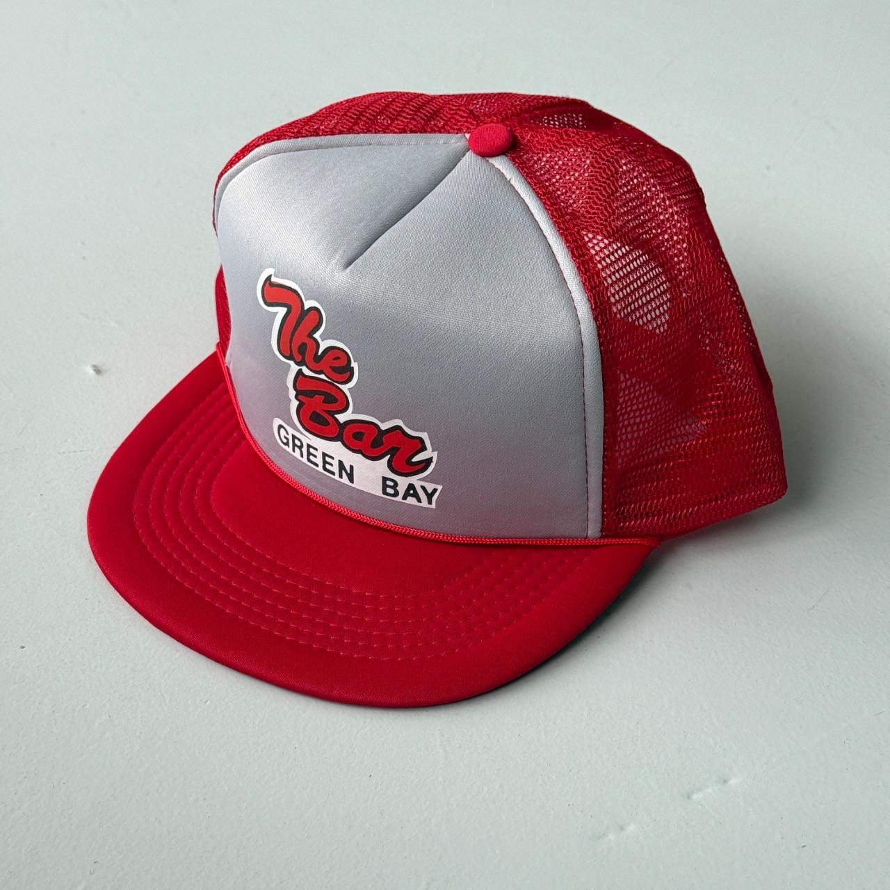 Red The Bar Vintage Foam and Mesh SnapBack Trucker Cap