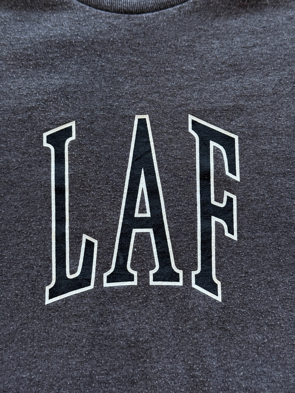 Dark Grey LAF Lafayette Vintage Graphic T-Shirt - Small