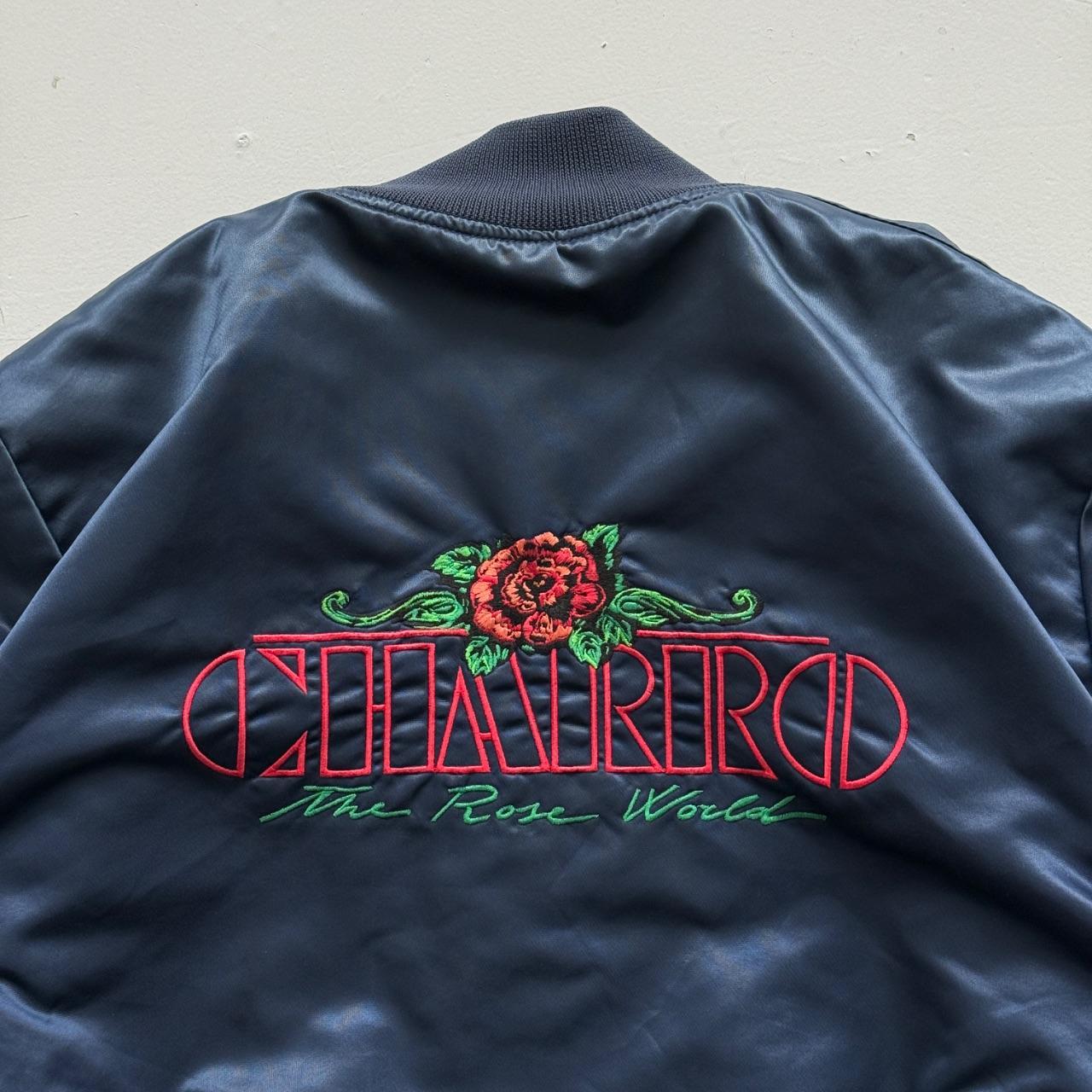 Navy Charro Embroidered 80’s Vintage Bomber Jacket - XL