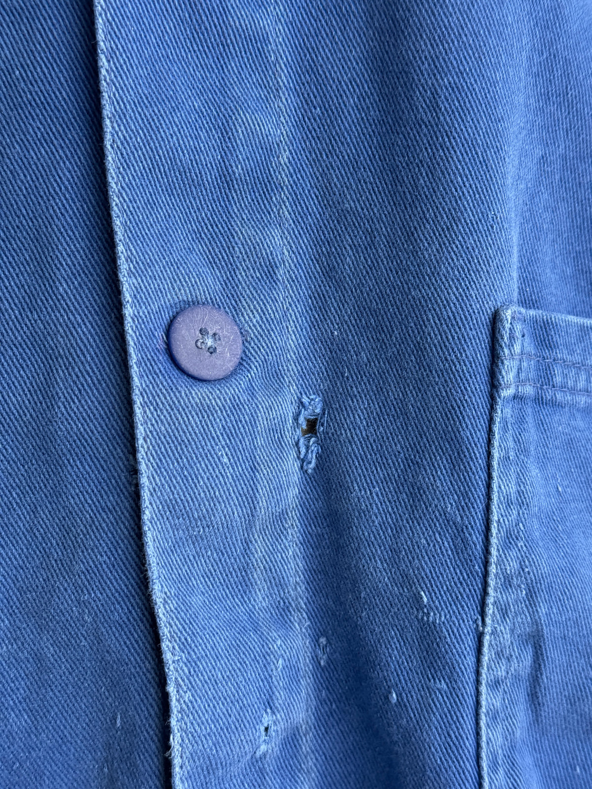 Faded Blue LMA 2000's Vintage Workwear Chore Jacket CH443 - Small