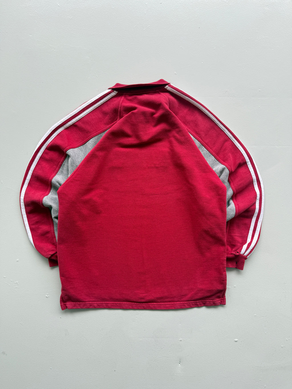 Red Adidas France World Cup 1998 Vintage Quarter Zip Sweatshirt - Small