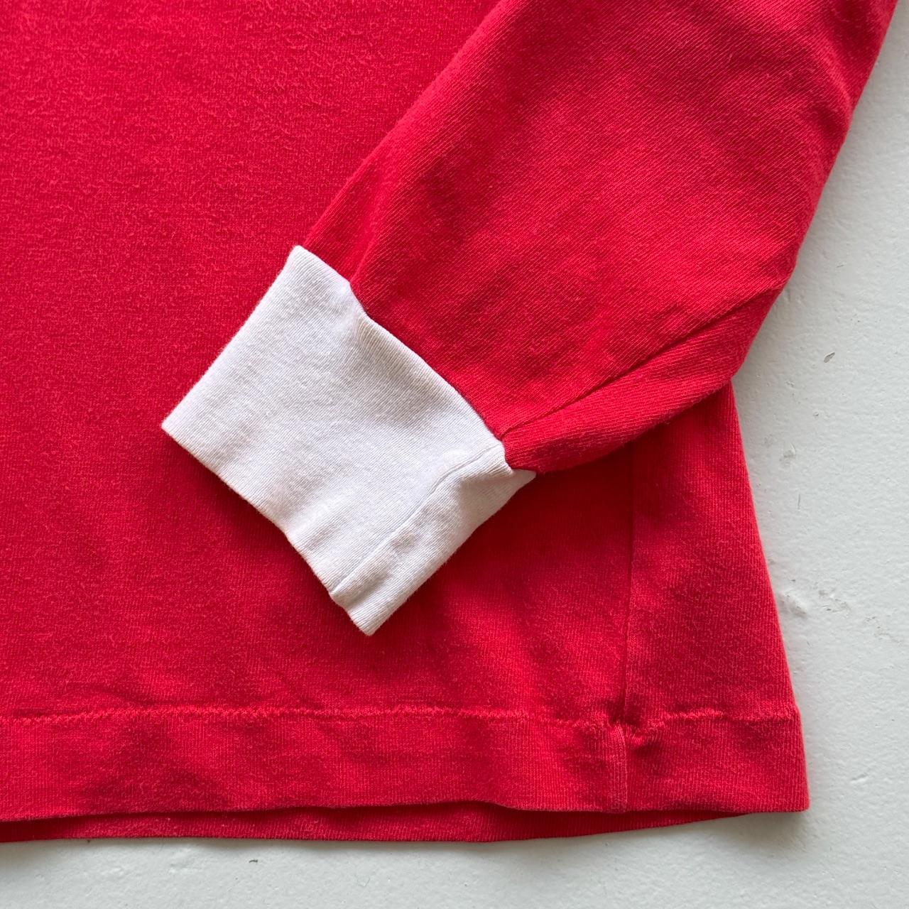 Red Fiat 90s Vintage Le Coq Sportif Long Sleeve T-Shirt - Small