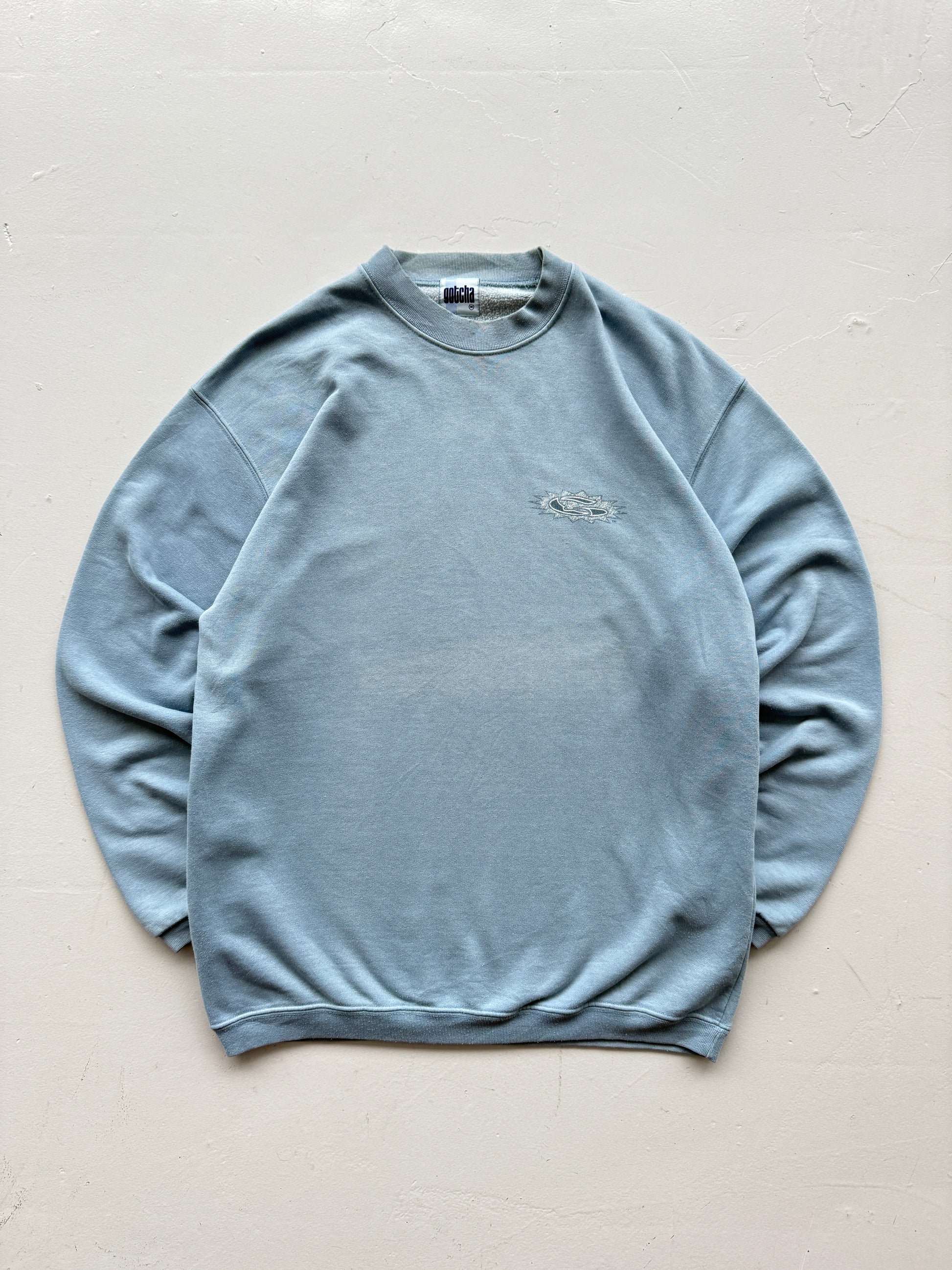 Blue Gotcha 90's Vintage Surfer Graphic Sweatshirt Jumper - Medium