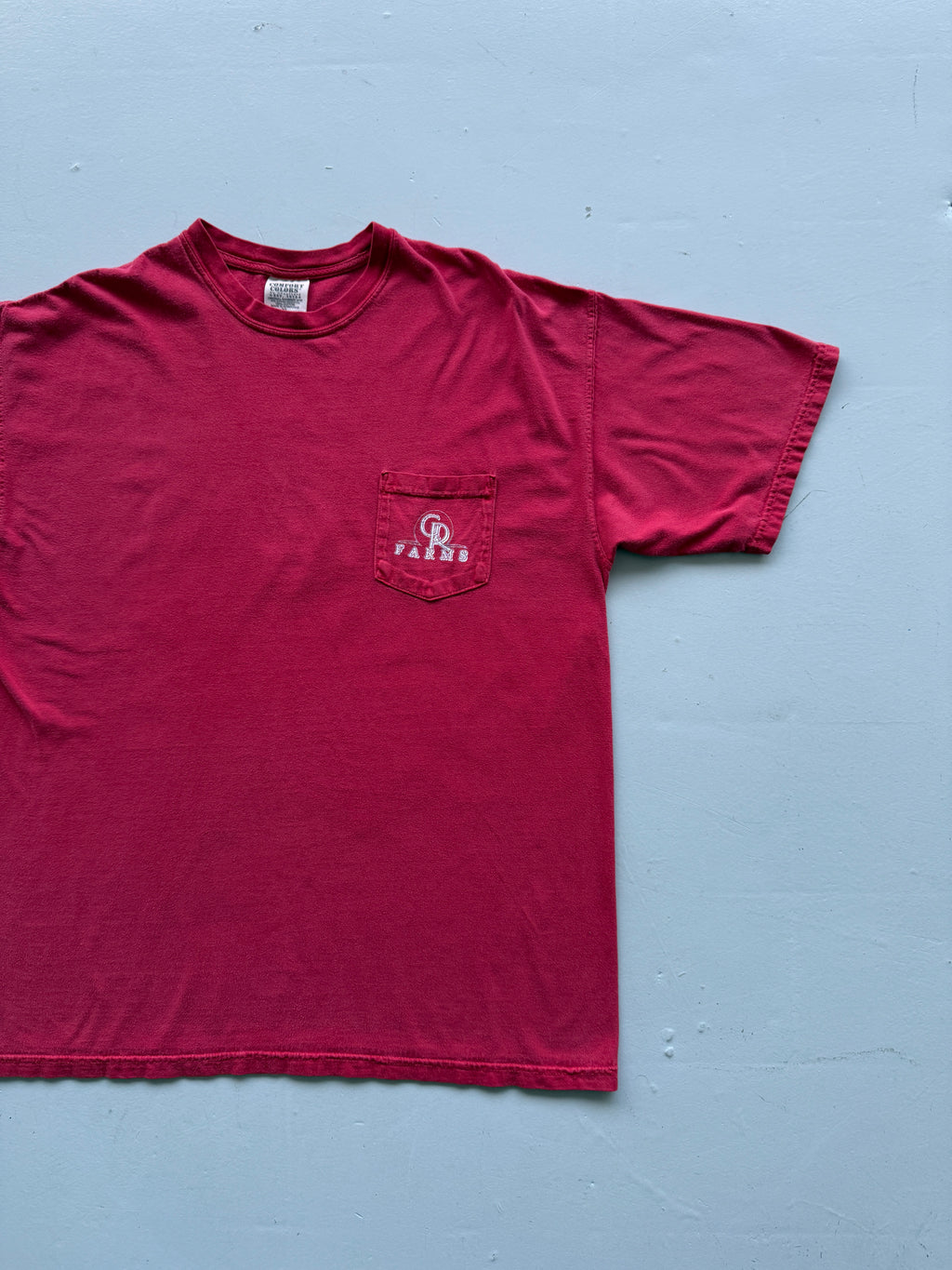 Faded Red California 90's Vintage Farming Graphic T-Shirt - XL