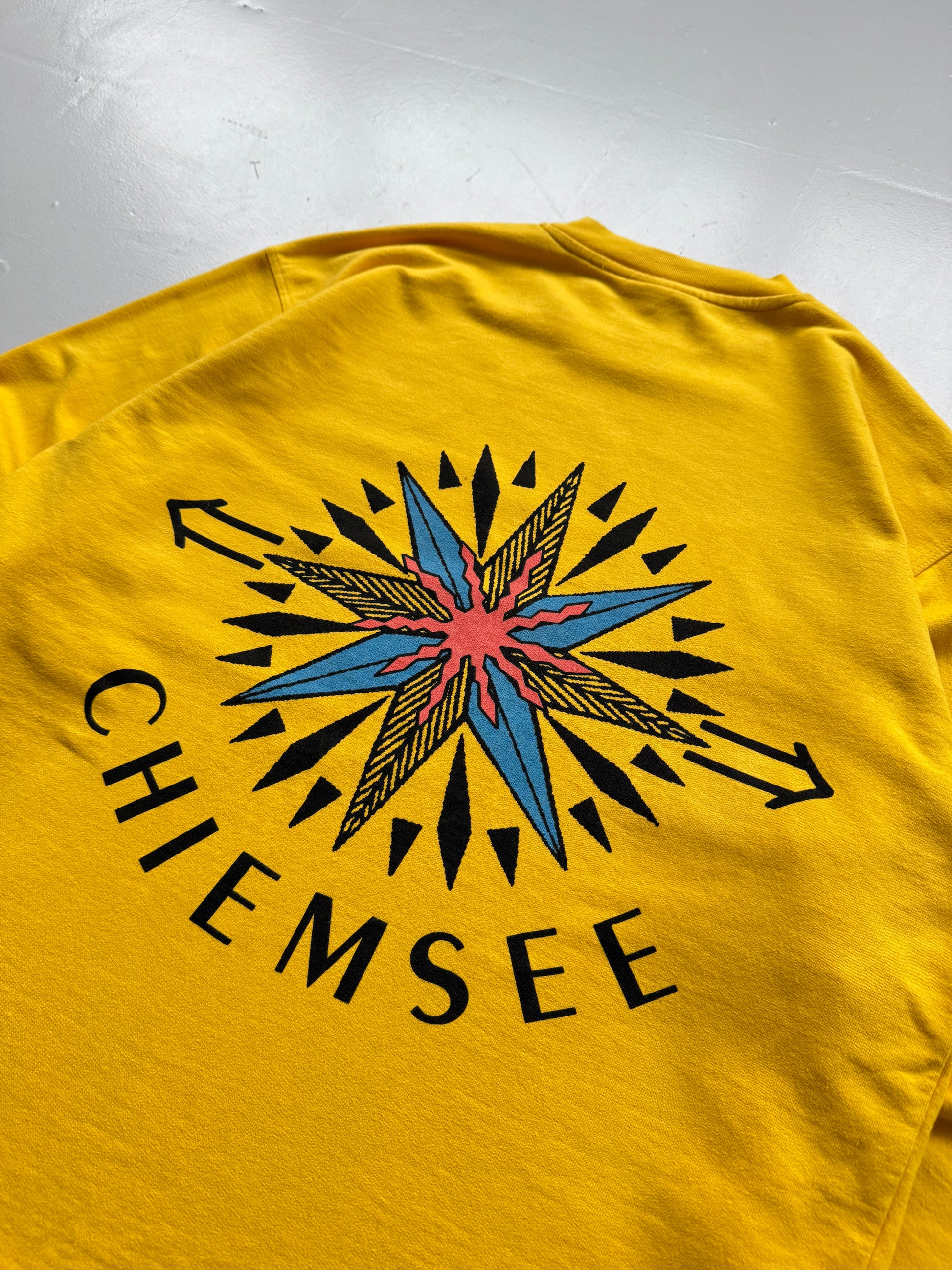 Yellow Chiemsee Surf 90's Vintage Surfer Graphic Sweatshirt Jumper - Large