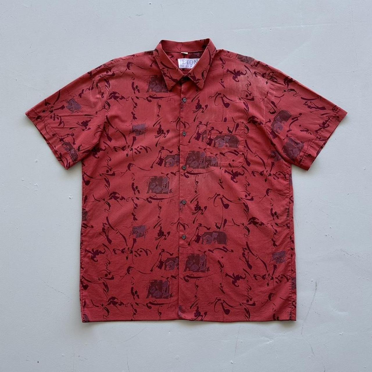 Red Light Weight Cotton Summer 80s Vintage Shirt - XL