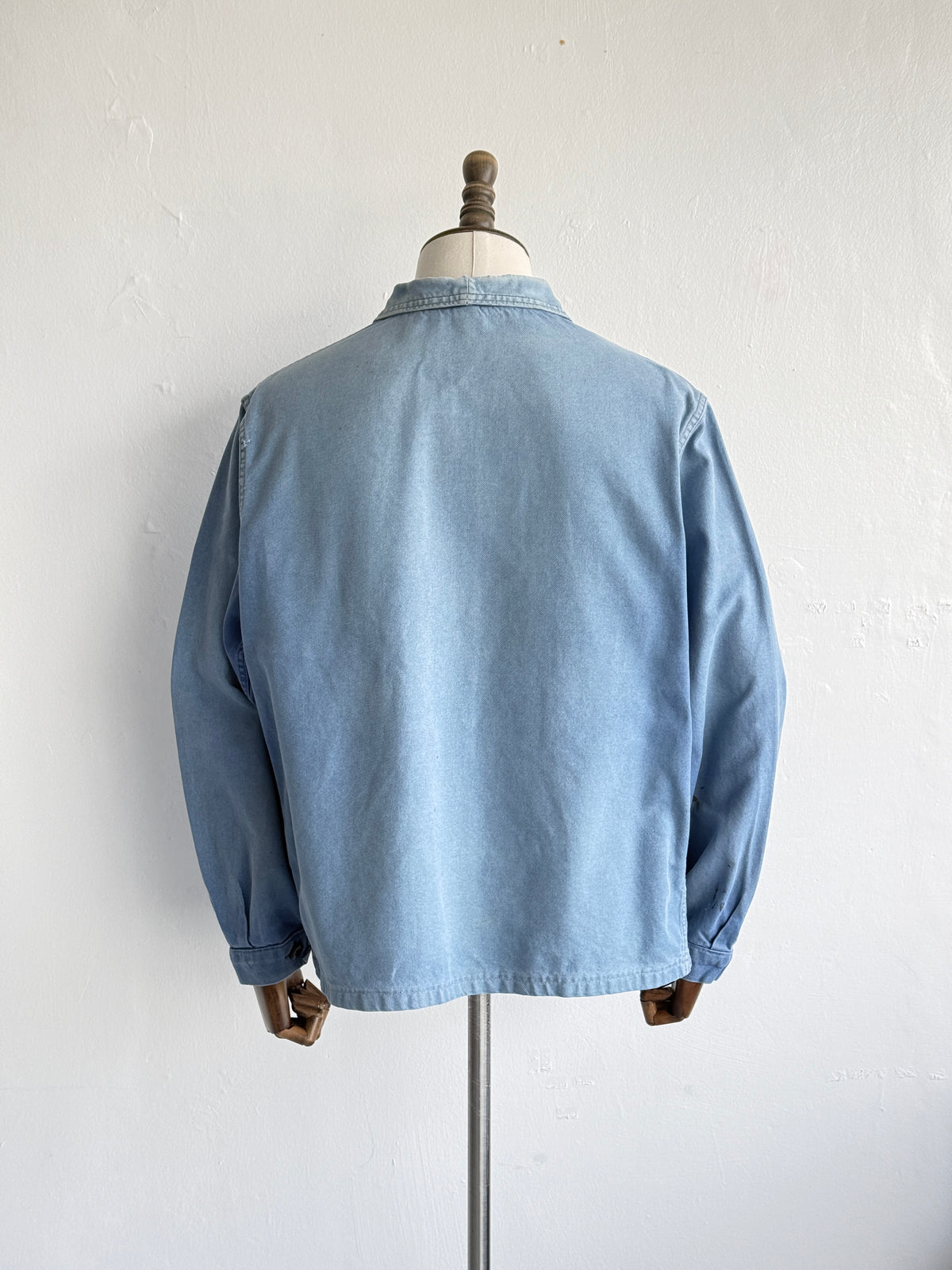 Thrashed Blue Le Mont Carmel 70s Vintage Workwear Chore Jacket CH515 - Medium