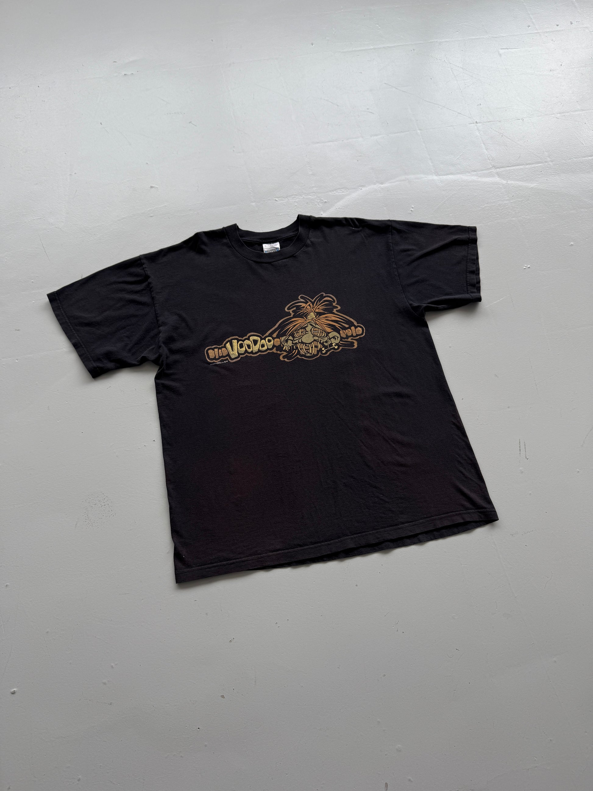 Black Voodoo 90's Vintage Tourist Graphic T-Shirt - XL