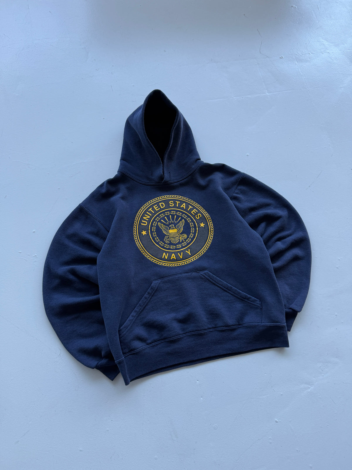 Navy United States Navy Made in USA Vintage Hoodie - Small