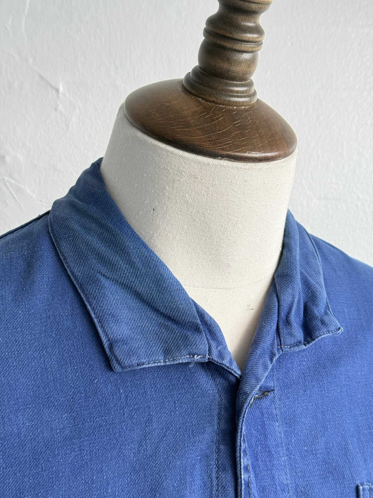 Blue French Eternit 1950s/60s Vintage Workwear Chore Jacket CH492 - Small