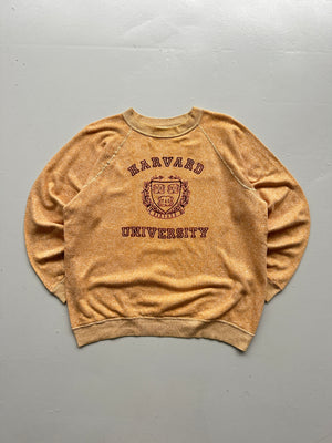 Golden Yellow Harvard University 60's/70's Vintage Sweatshirt - Medium