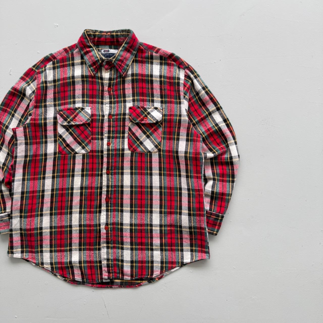 Tarten Checkered Long Sleeve 90s Vintage Flannel Shirt - XL