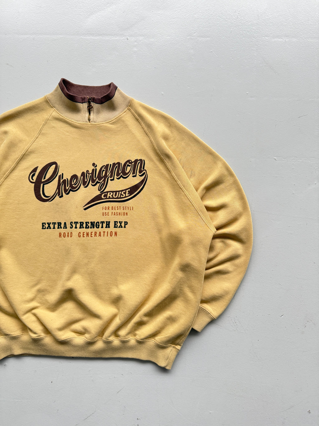 Chevignon Cruise Quarter Zip 90's Vintage Sweatshirt - Medium