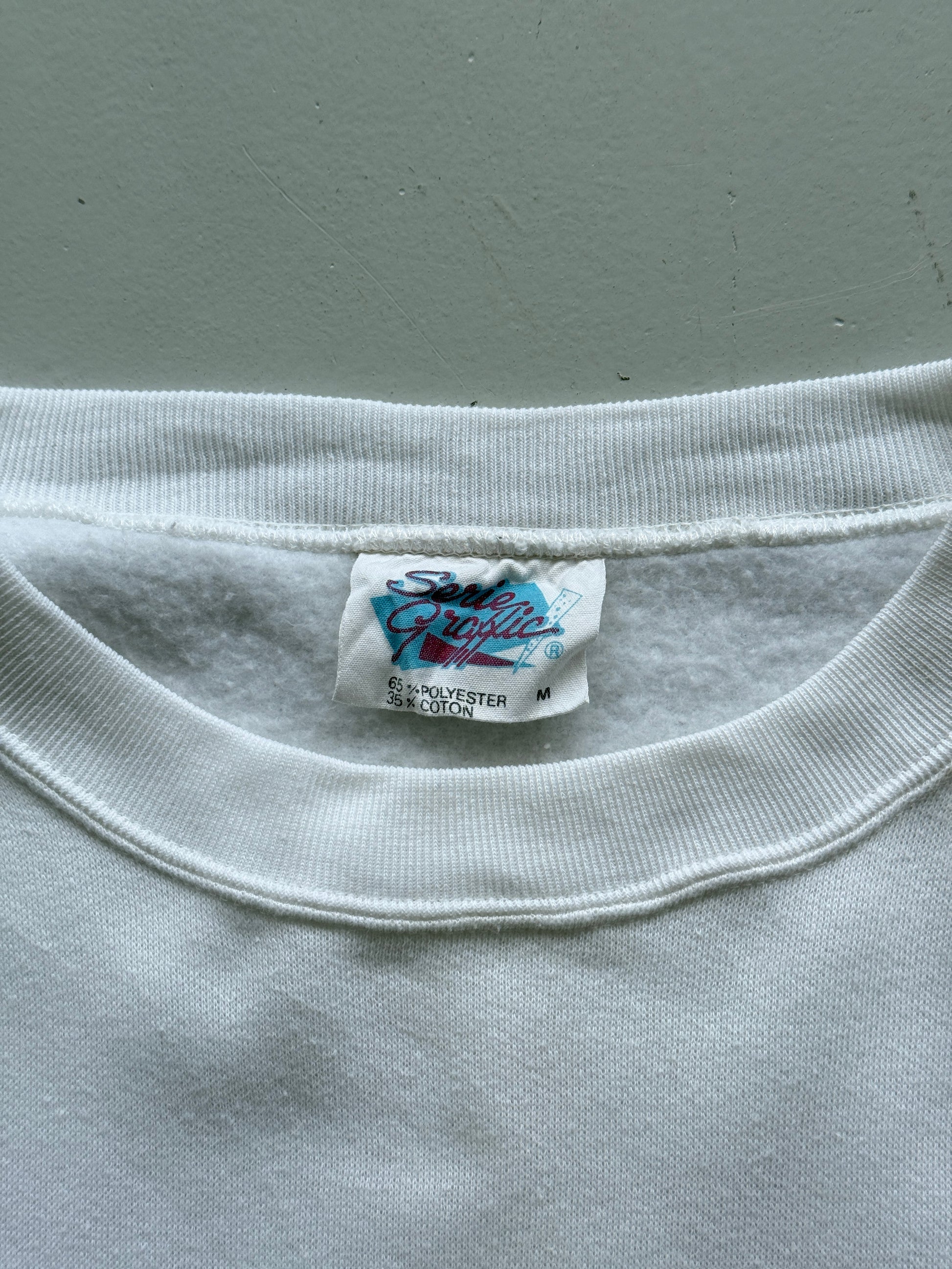 White Elephant Safari 90's Vintage Animal Graphic Sweatshirt Jumper - Medium