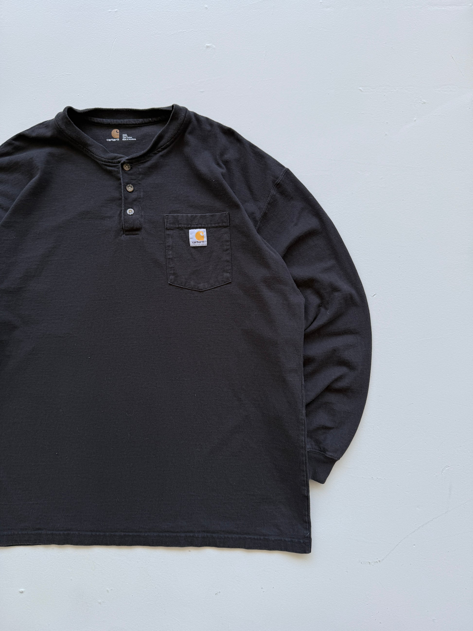 Carhartt Pocket Henley Vintage Long Sleeve T-Shirt - 2XL