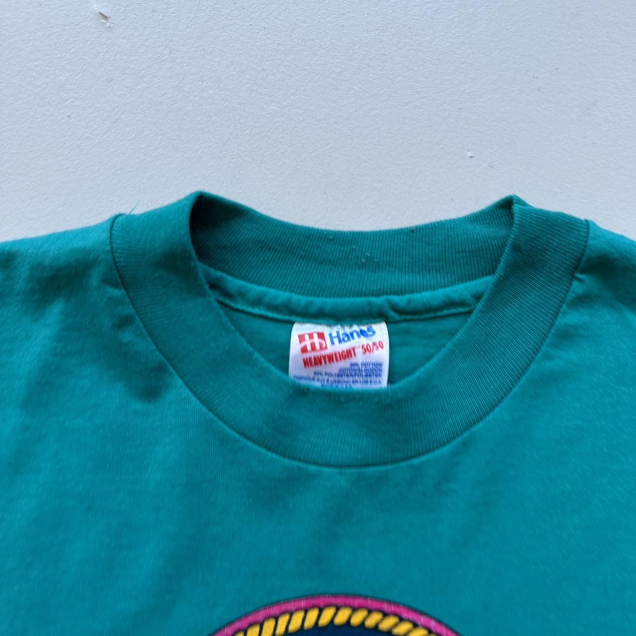 Aqua Blue Mississippi 90s Vintage T-shirt - Medium